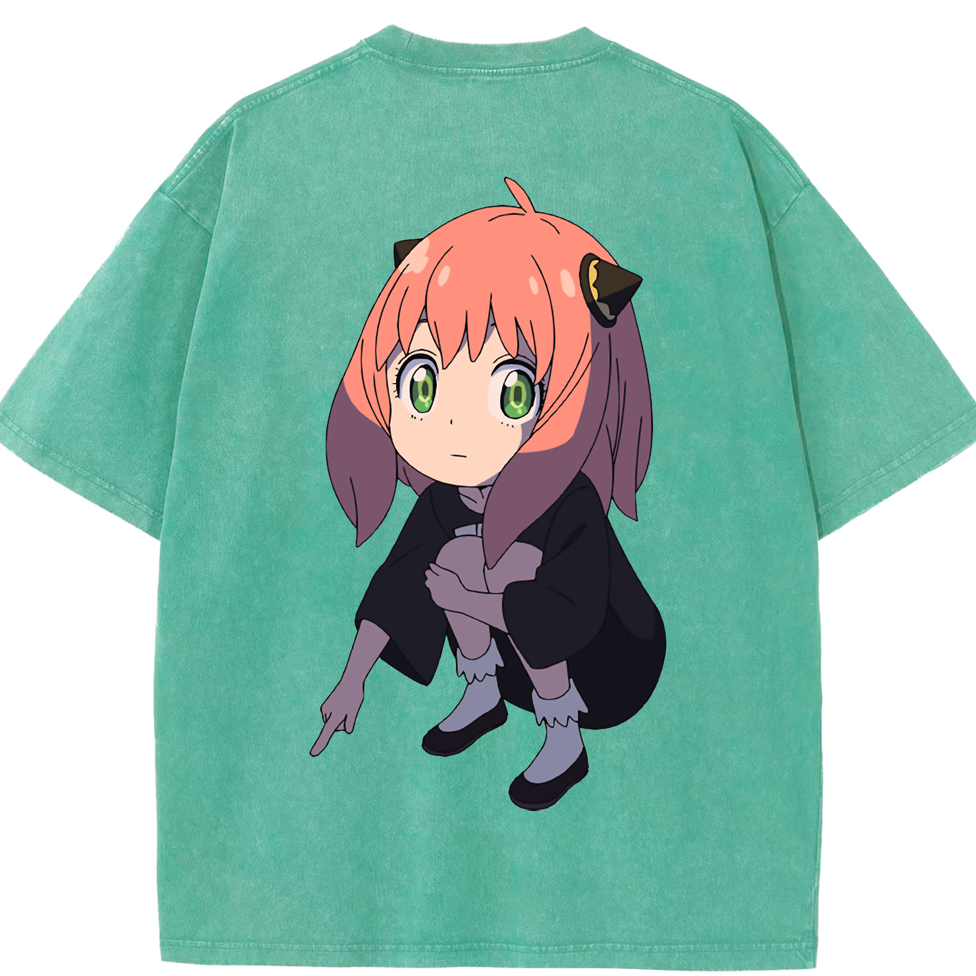 （画像用） SPY×FAMILY间谍家家酒 綿100% ヴィンテージ風 半袖Tシャツ（背面プリント）